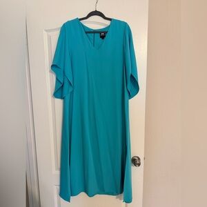 Chic Long Sleeve Teal Dress